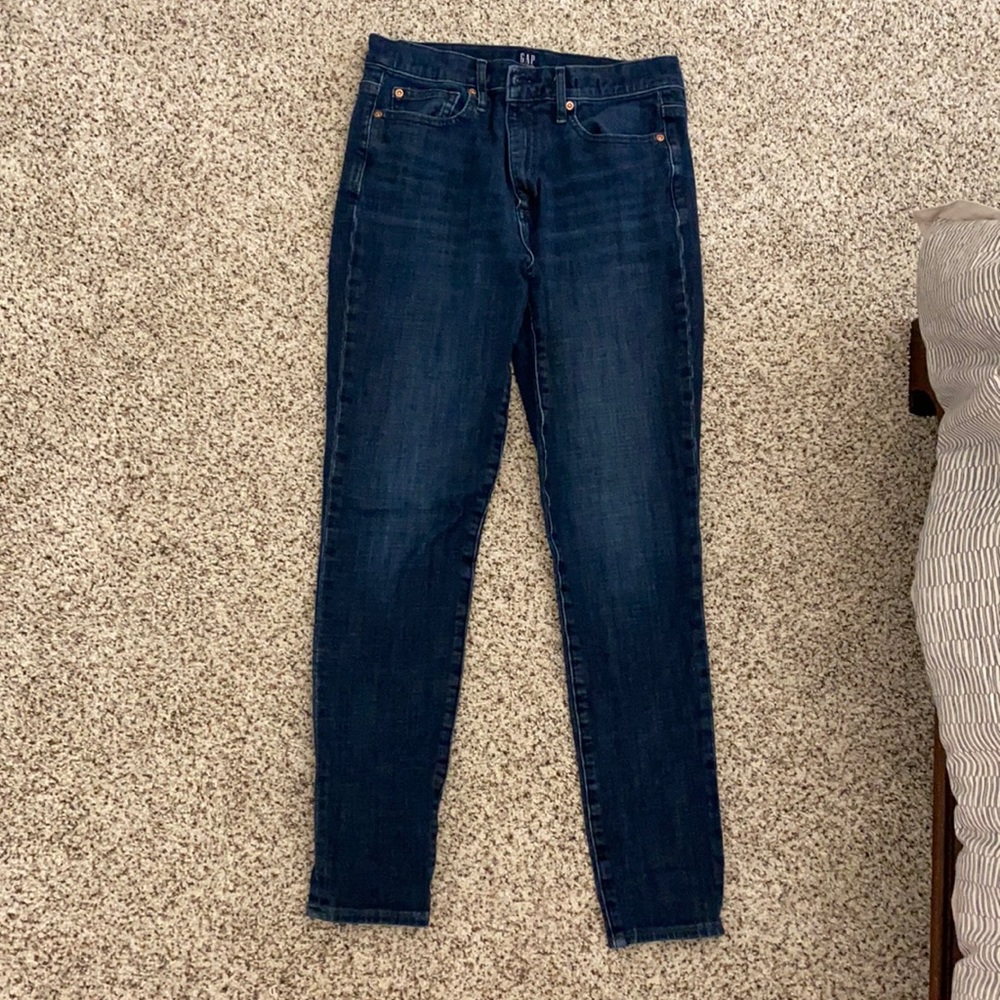 Gap high rise skinny jeans